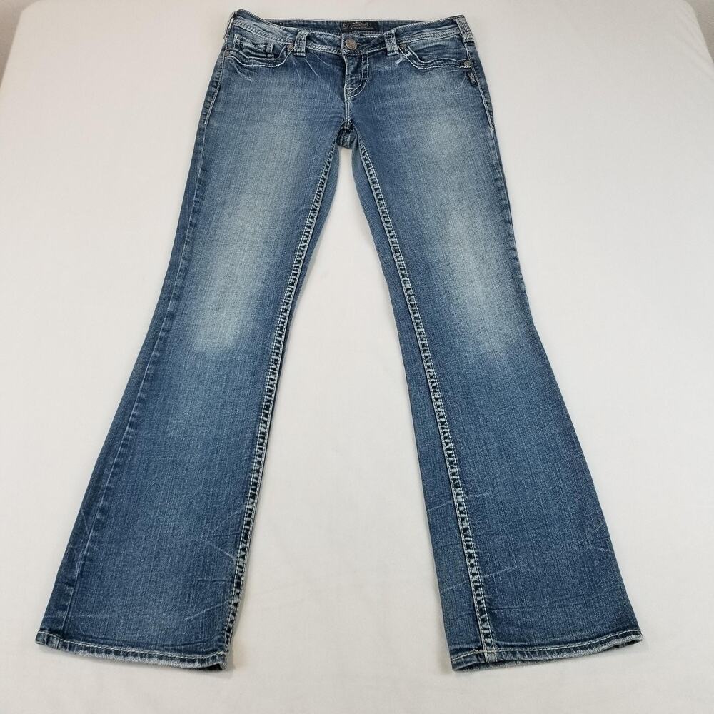 Silver Jeans Aiko Bootcut Jeans Womens 30 Blue Medium Wash Stretch Denim